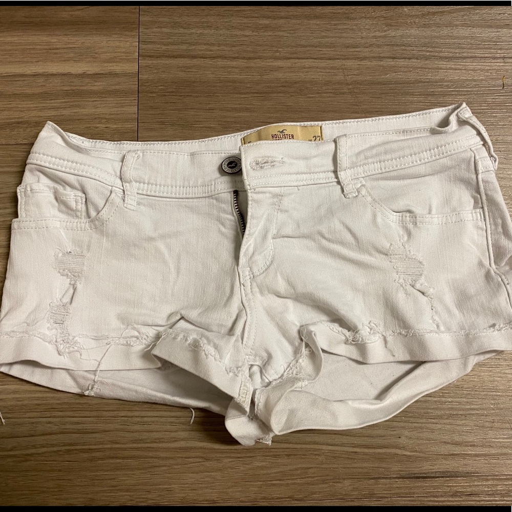 Hollister White Jean Shorts